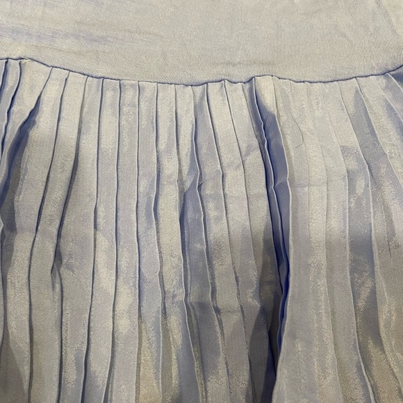 Soft surroundings rayon silk blend long line pleated ruffle hem - Picture 2 of 3